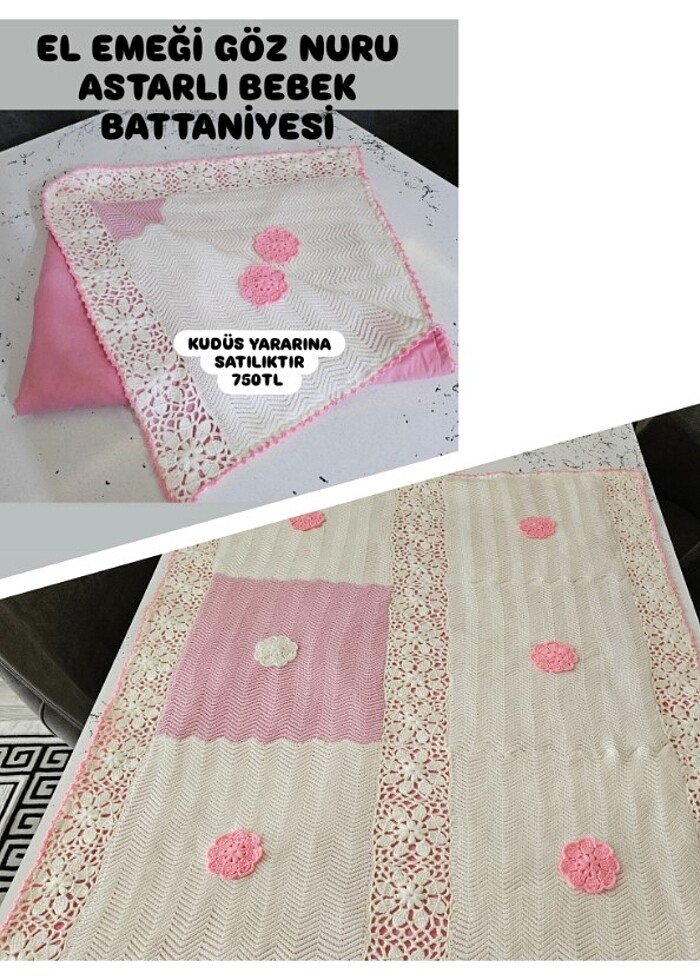 Örgü bebek battaniyesi  - Görsel 4