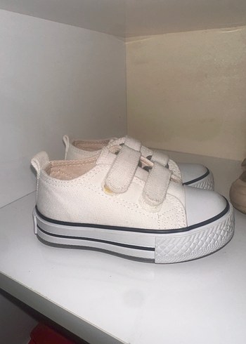 Beyaz Cırt Cırtlı Spor Ayakkabı - Görsel 2