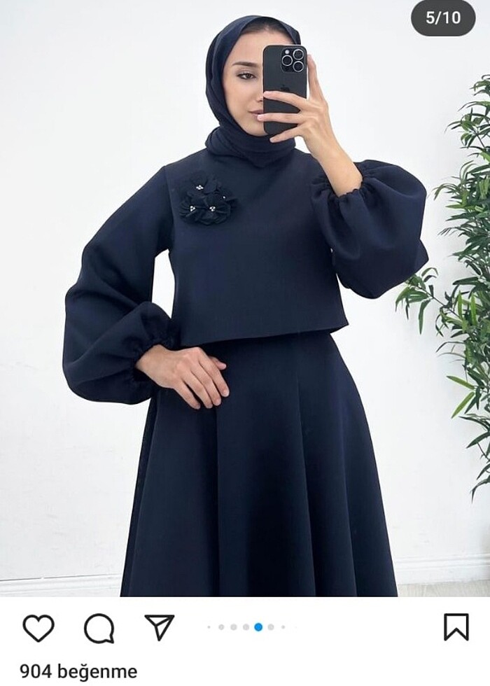Tesettür elbise
 etek takım - Görsel 3