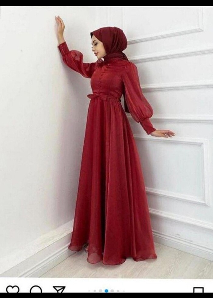 Tesettür elbise abiye - Görsel 3