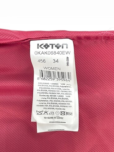 34 Beden bordo Renk Koton Kaban %70 İndirimli.