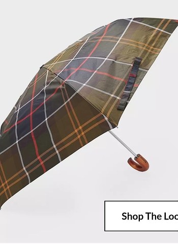 Barbour Tartan Mini Klasik Ekoseli Şemsiye. - Görsel 5