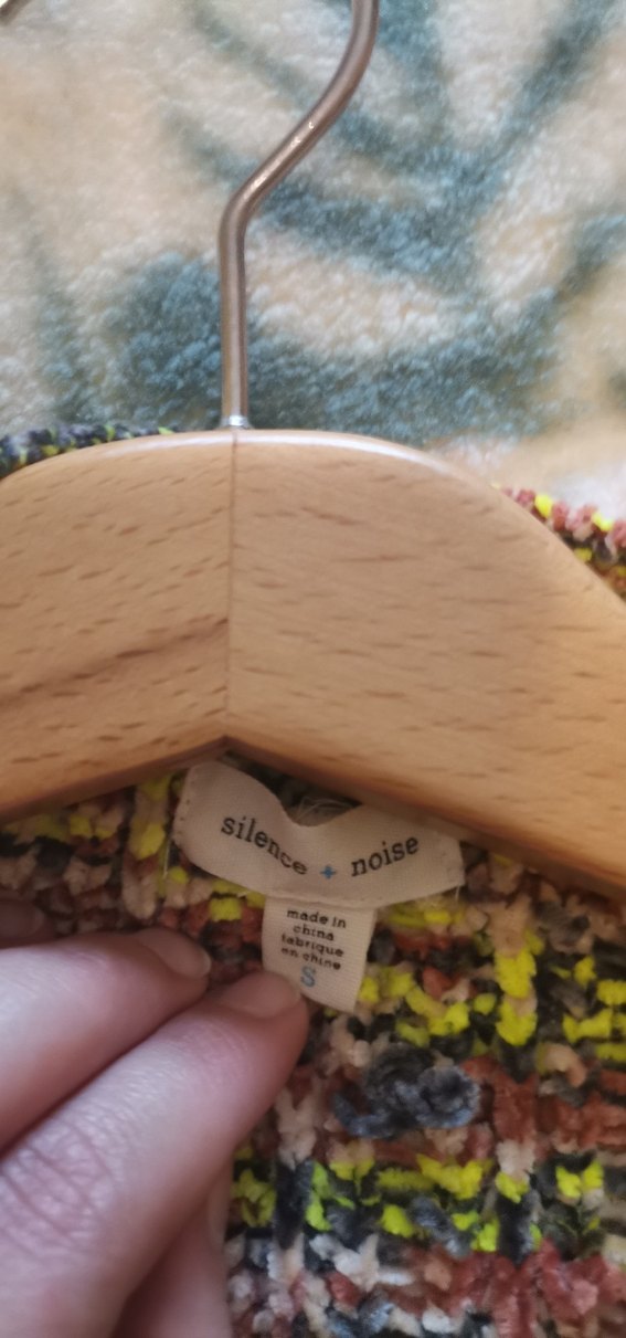 Renkli V Yakalı Bohem Crop Triko Kazak - Görsel 3