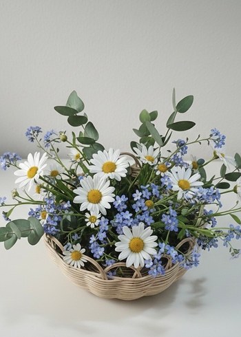 Bej Hasır Sepet - Görsel 2