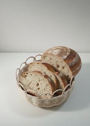 Bej Hasır Sepet - Görsel 3