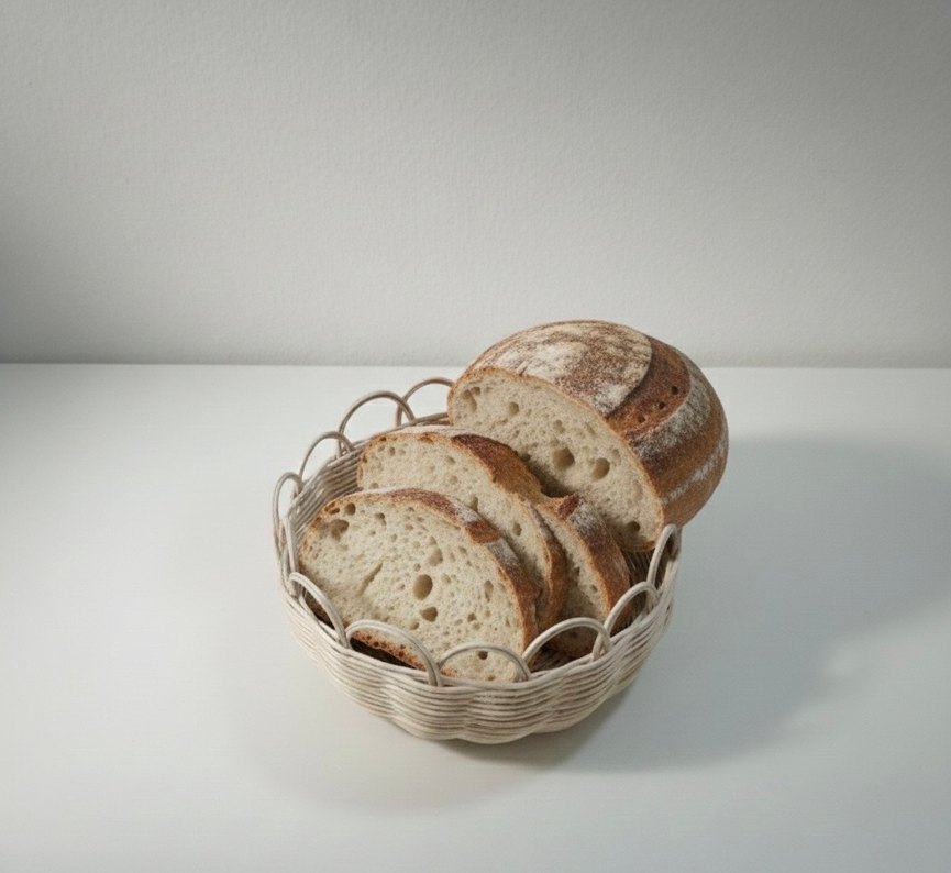 Bej Hasır Sepet - Görsel 3