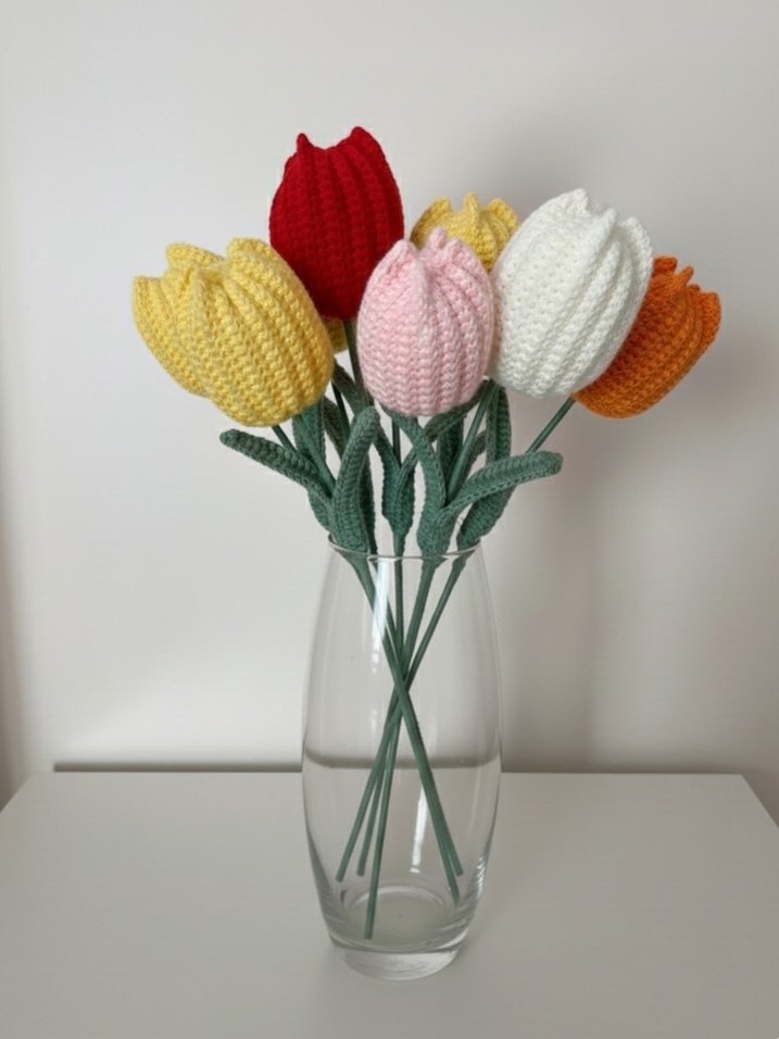 amigurumi örgü çiçek - Görsel 3