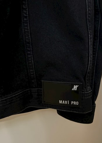 Düğmeli Siyah Denim Ceket - Görsel 5