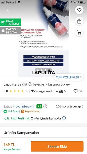 Diğer Lapulıta sprey
