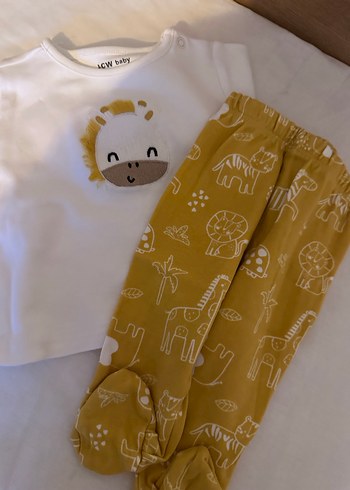 LC Waikiki LCWbaby Beyaz Baskılı Uzun Kollu Bebek Body