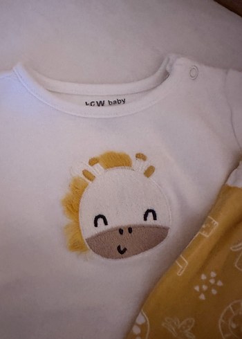 LCWbaby Beyaz Baskılı Uzun Kollu Bebek Body