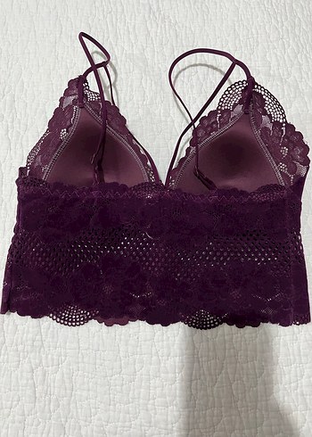 Penti Yeni Mor Gotik Dantel Bralet
