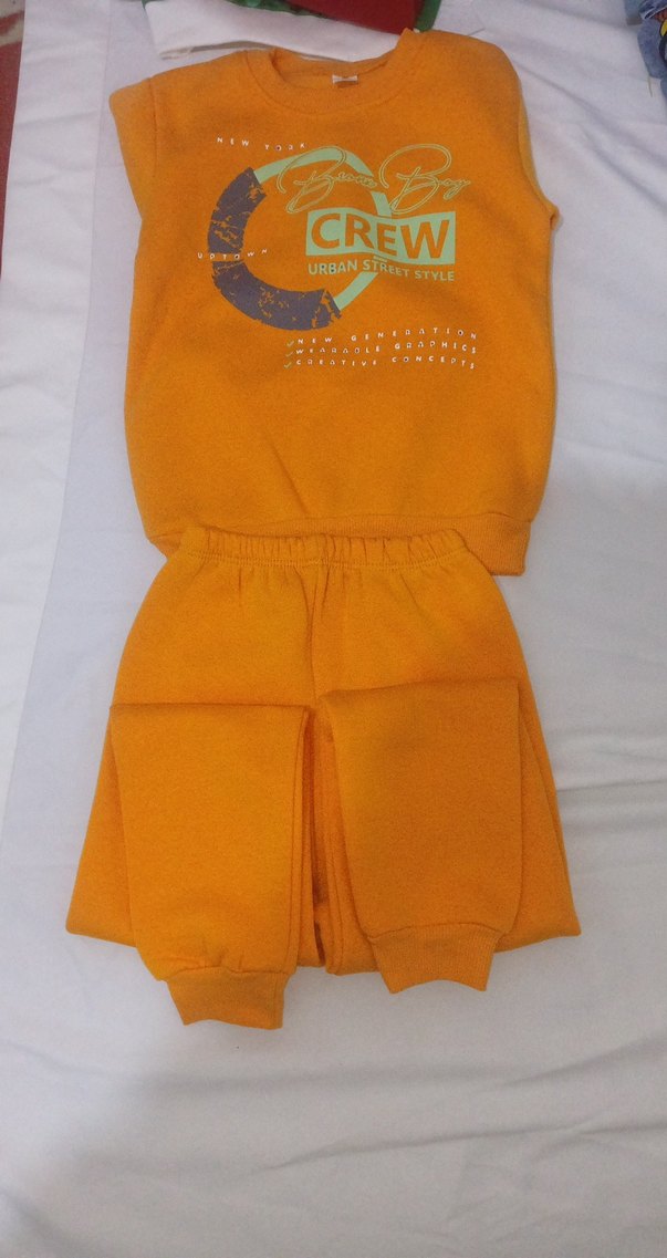 Sarı Erkek Çocuk Sweatshirt Crew Neck - Görsel 2