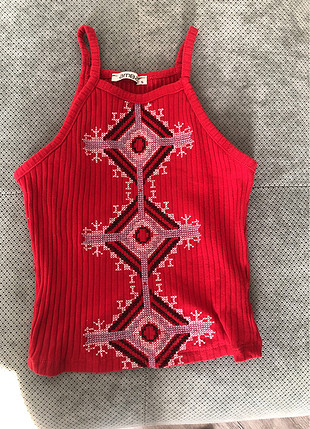 Kırmızı crop top