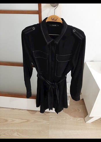 TENSEL KUŞAKLI GÖMLEK - Görsel 2