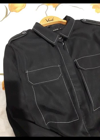 TENSEL KUŞAKLI GÖMLEK - Görsel 4