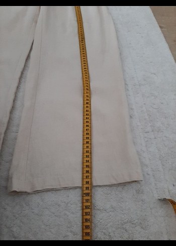Zara geniş paça keten pantolon - Görsel 7