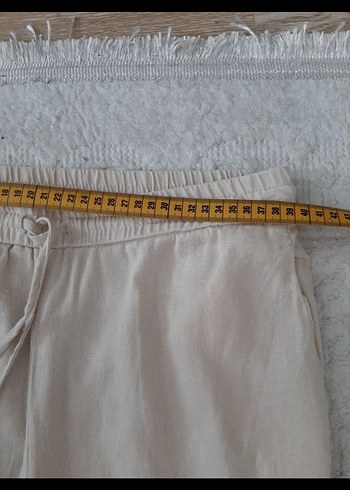 Zara geniş paça keten pantolon - Görsel 6