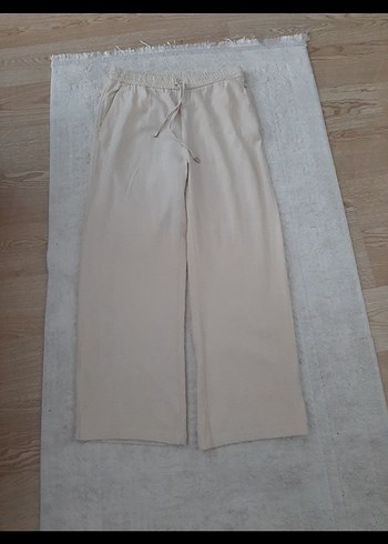 Zara geniş paça keten pantolon - Görsel 2