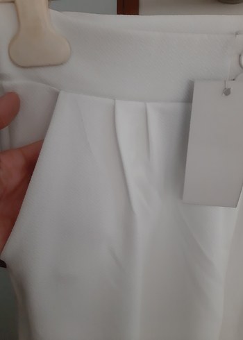 MOM KUMAŞ PANTOLON BEYAZ - Görsel 8