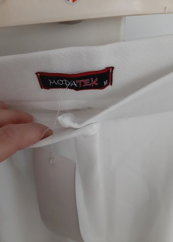 MOM KUMAŞ PANTOLON BEYAZ - Görsel 4