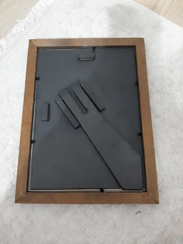 2 Adet Koyu Kahverengi Ahşap Fotoğraf Çerçevesi - Görsel 3