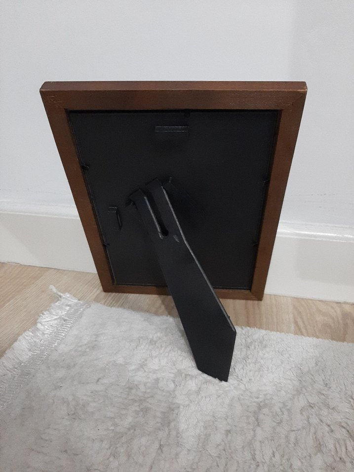 2 Adet Koyu Kahverengi Ahşap Fotoğraf Çerçevesi - Görsel 2