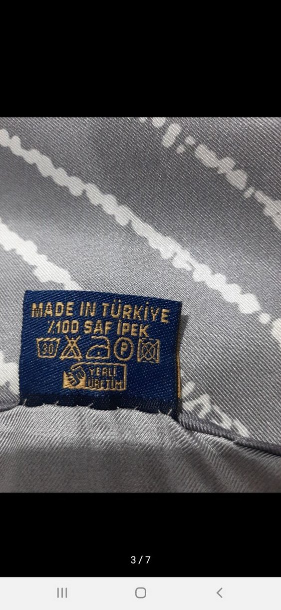 Yüzde yüz ipek eşarp LEVİDOR - Görsel 5