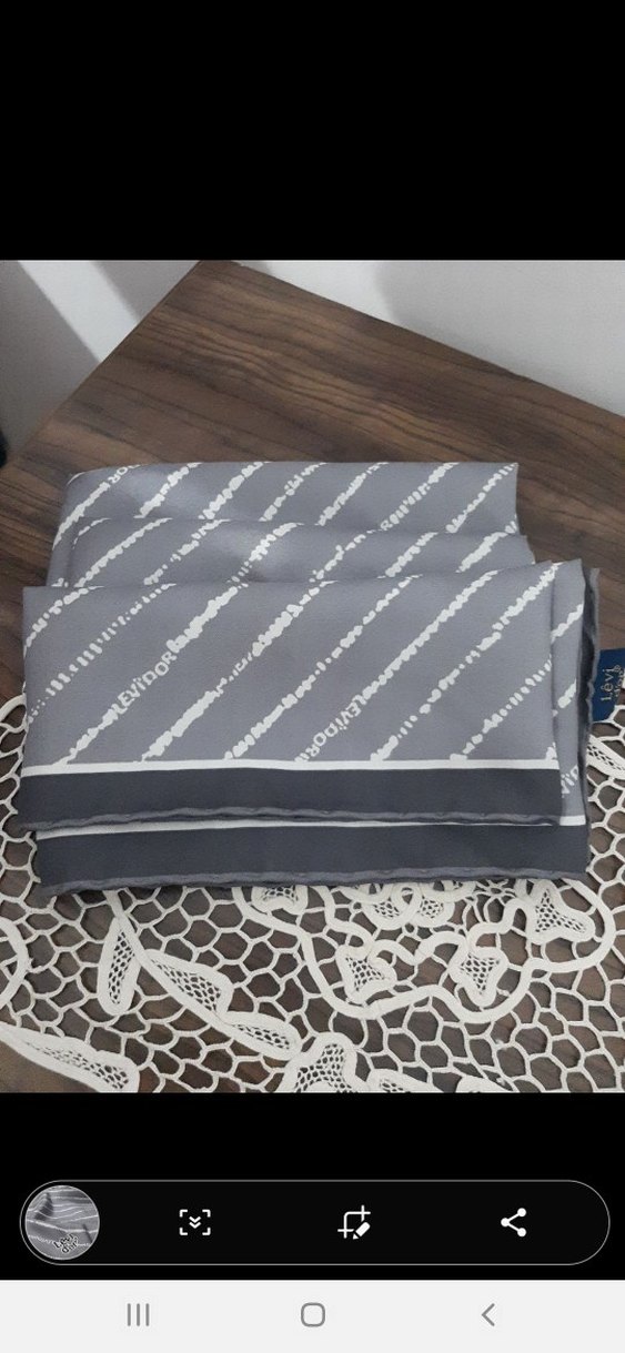 Yüzde yüz ipek eşarp LEVİDOR - Görsel 2