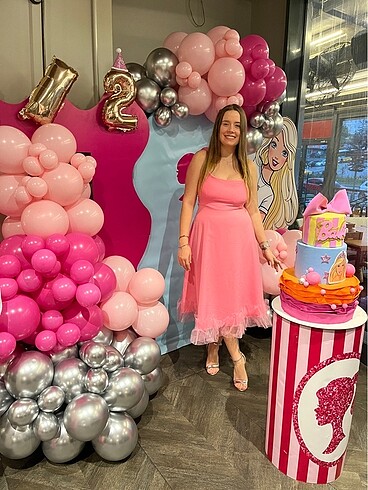 pembe elbise - Görsel 5