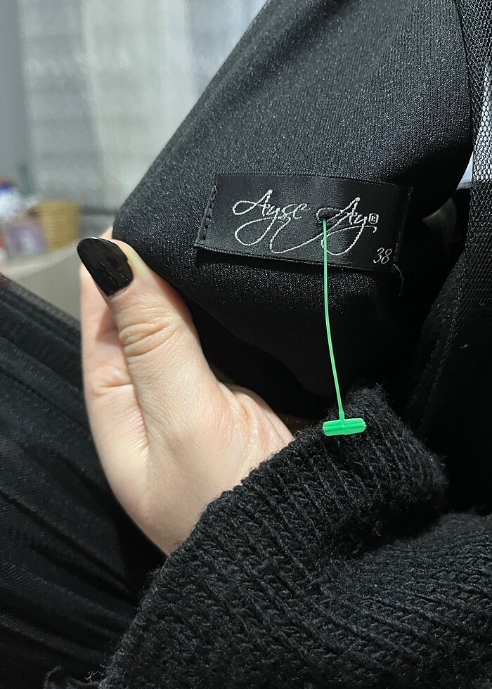 siyah taşlı abiye - Görsel 3