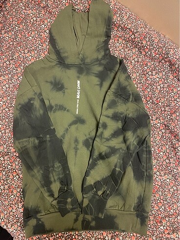 Mavi içi polarlı kapüşonlu sweatshirt