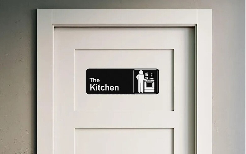 Kitchen mutfak kapı tabelası
