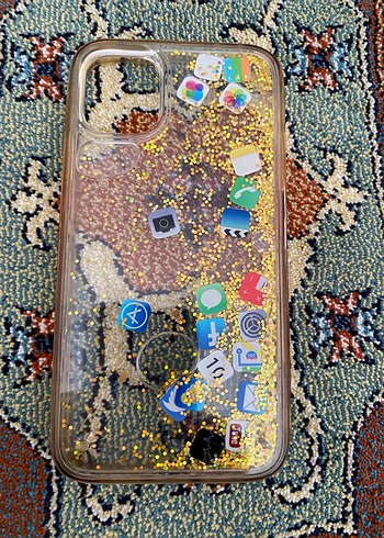 Parlak Yüzeyli Çok Renkli Bohem Telefon Kılıfı iPhone 11 - Görsel 4