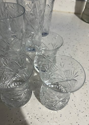 Kesme Cam Bardak Seti - Görsel 5