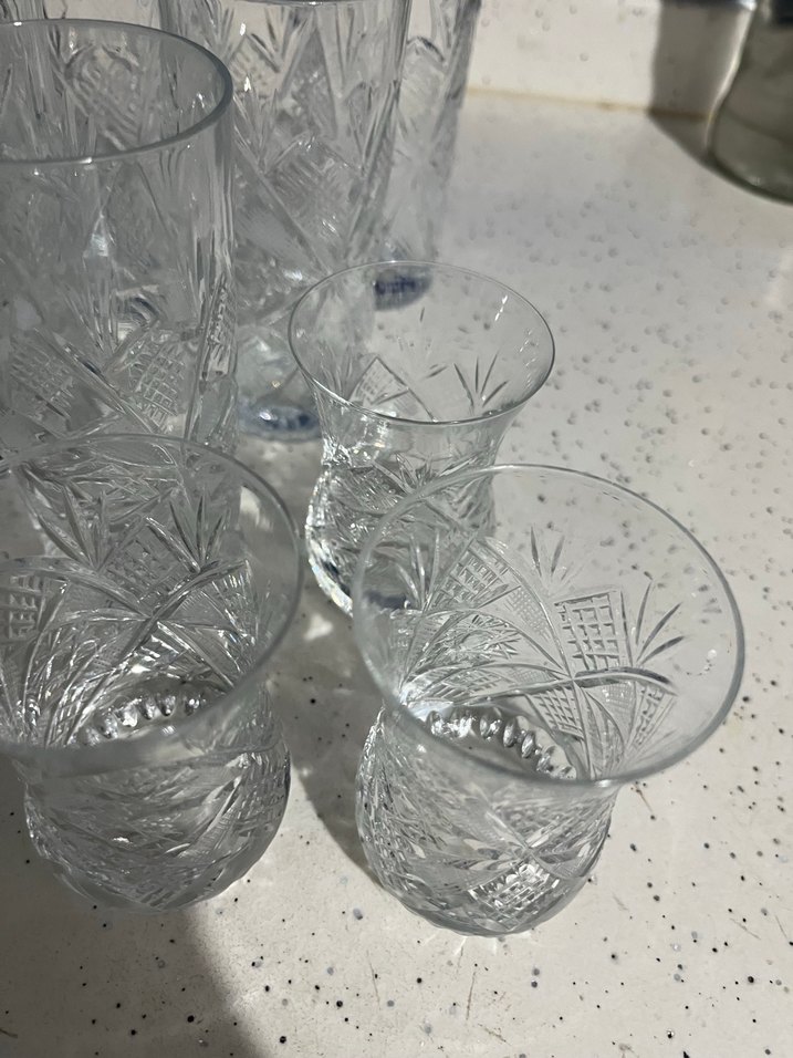 Kesme Cam Bardak Seti - Görsel 5