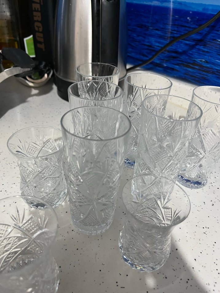 Kesme Cam Bardak Seti - Görsel 3