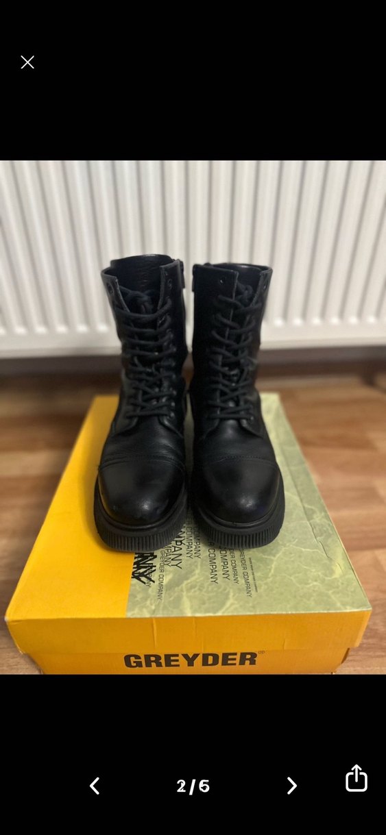 Siyah Platform greyder Topuklu Punk Tarzı Kadın Bot - Görsel 2