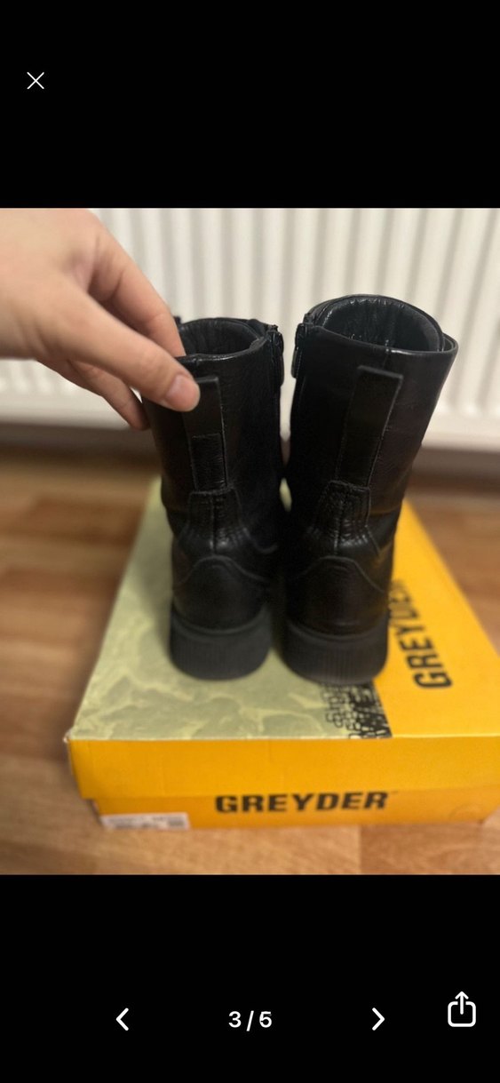 Siyah Platform greyder Topuklu Punk Tarzı Kadın Bot - Görsel 3