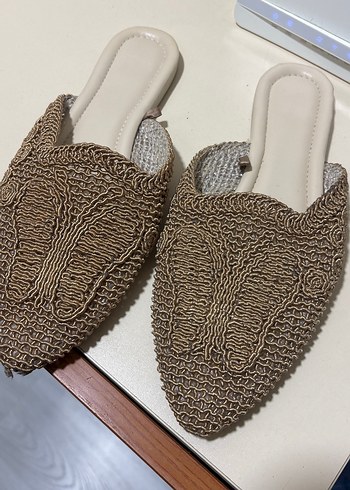 Defacto Bej Orgu Slip On Terlik