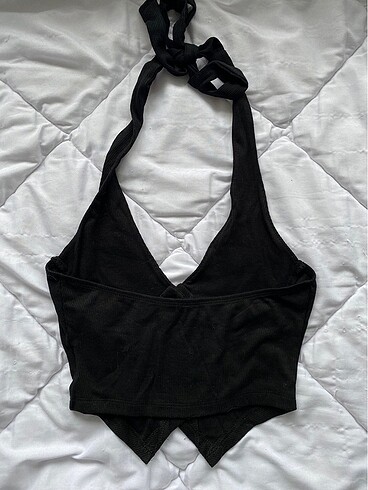 Diğer kurukafa rhinestone halter top