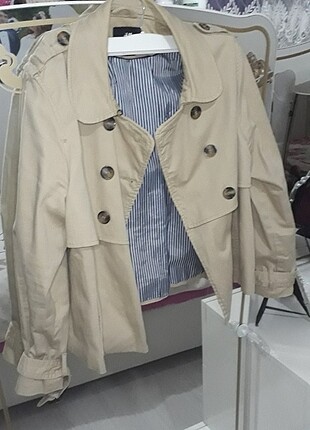 44 Beden camel Renk H&M kısa trençkot