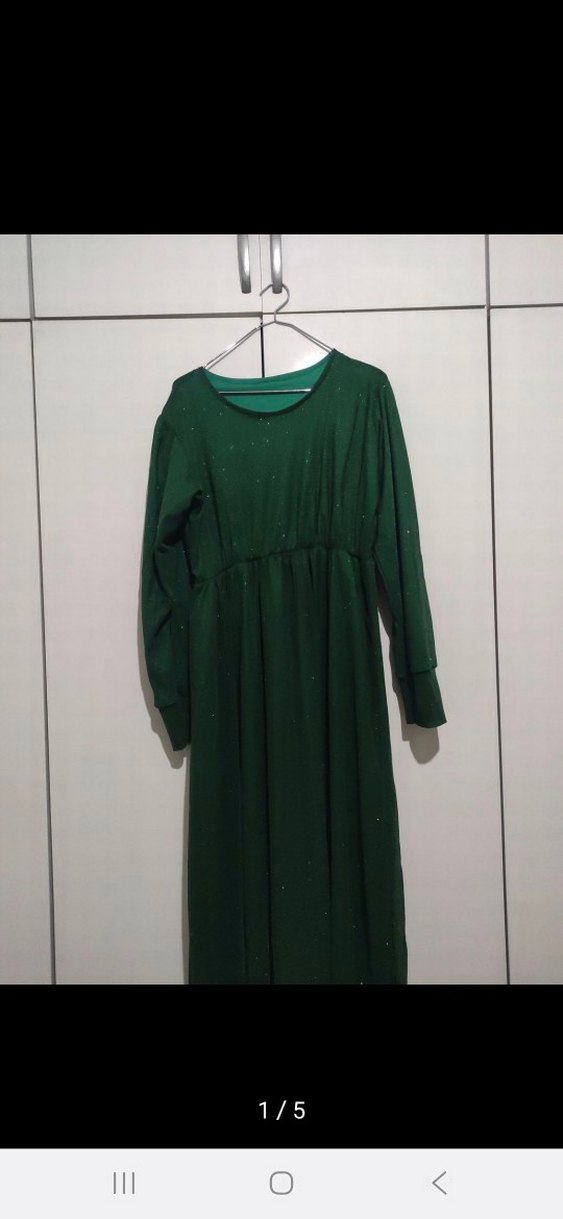 Uzun Desenli Bohem Elbise - Görsel 4