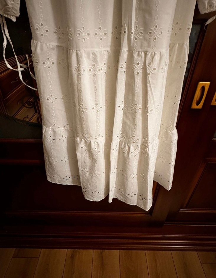 Dantel bohem manuka uzun elbise - Görsel 3