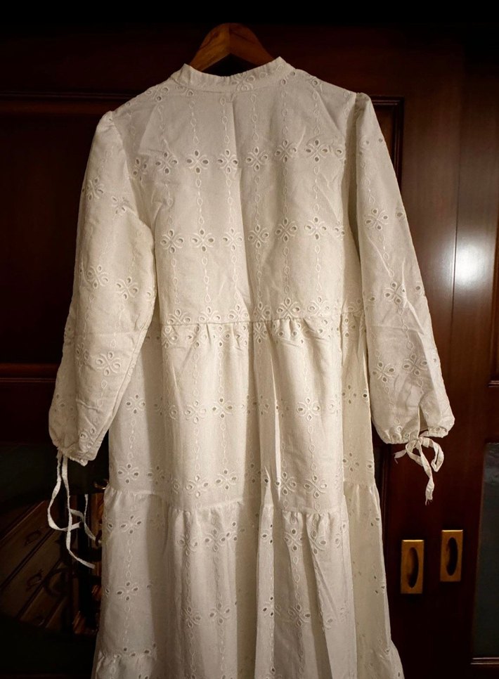 Dantel bohem manuka uzun elbise - Görsel 4