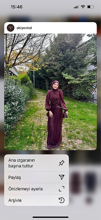 m Beden Acı kahve tesettür abiye