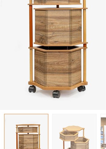Ikea Bej Altıgen Çok Bölmeli Dolap Düzenleyici