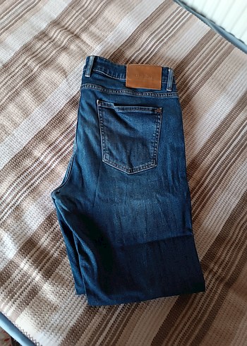 Erkek Koyu mavi Denim Pantolon