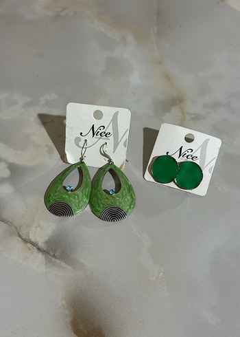 Accessorize Yeşil Bohem Mini Küpe Seti