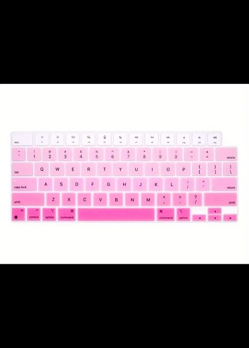 Pembe Silikon Klavye Koruyucu - Görsel 2